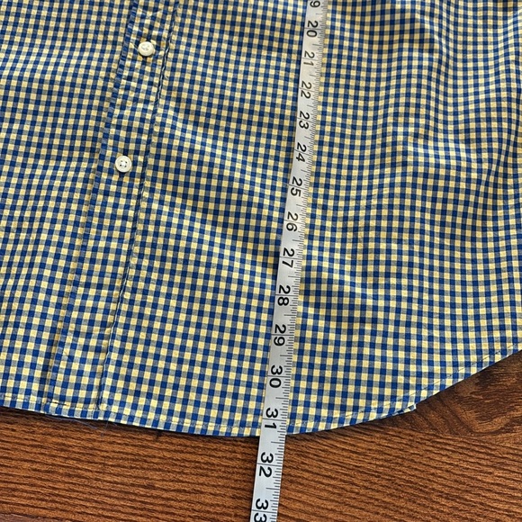J. Crew men’s Secret Wash cotton classic button down poplin shirt blue yellow XL - Picture 8 of 12